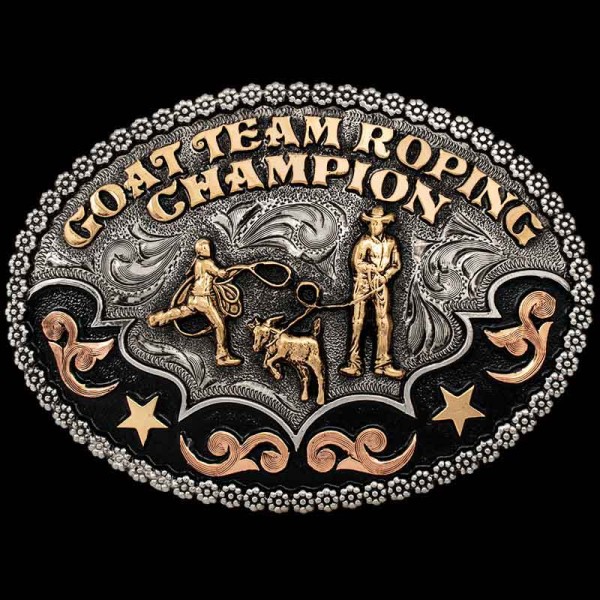 Precision, teamwork, and craftsmanship converge in this emblem of rodeo excellence. Don't miss your chance – secure your buckle today!